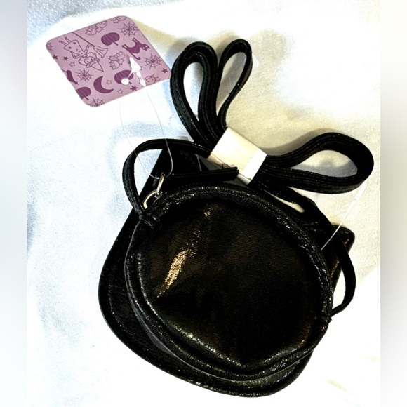 New Shiny Black Cat Mini Crossbody Bag - Picture 2 of 6